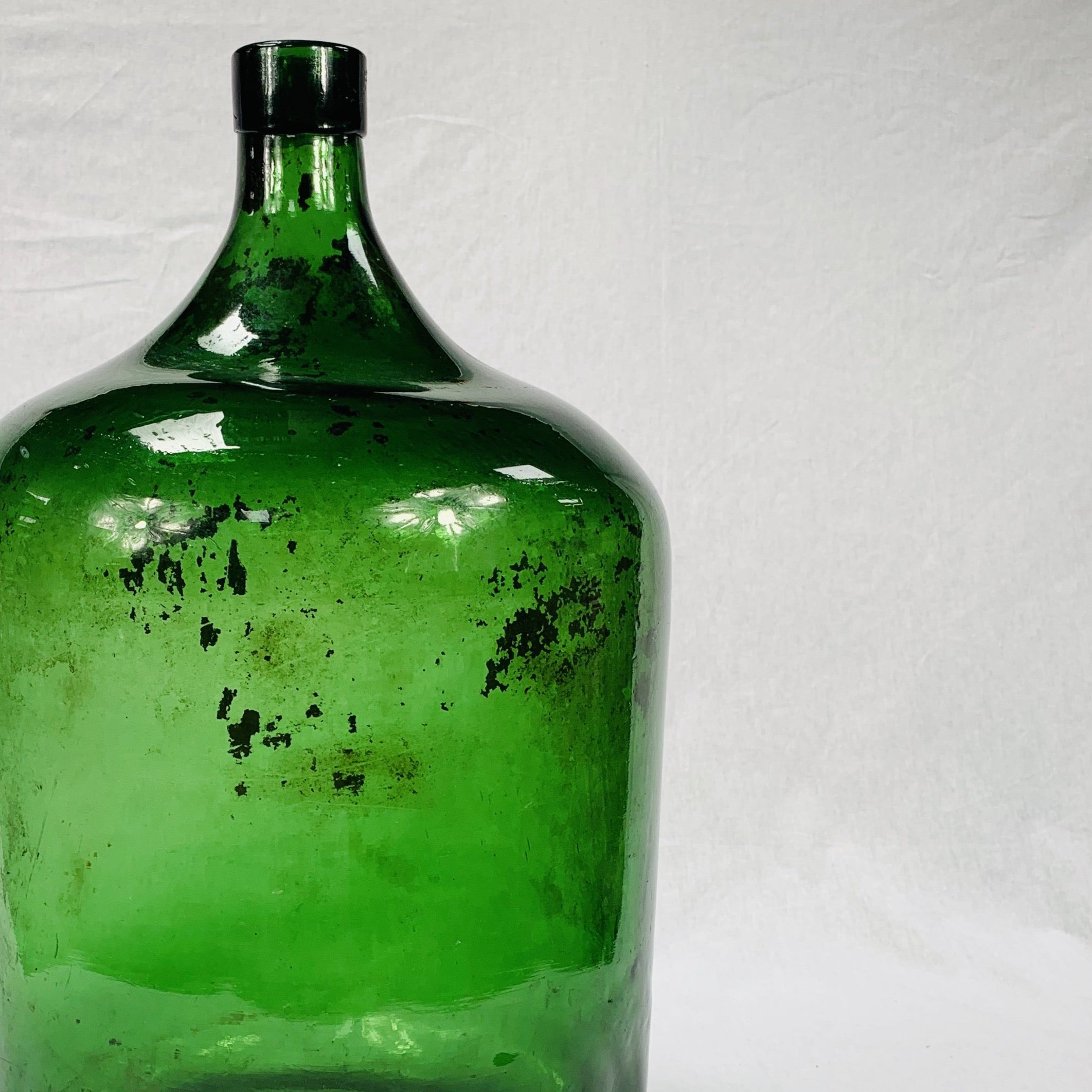 large green glass bottle For Sale